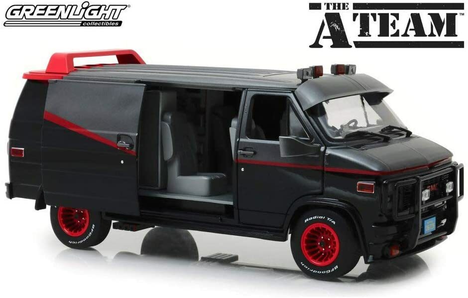 GREENLIGHT 13521 THE A TEAM 1983 GMC VANDURA 1:18 DIECAST MODEL VAN BLACK  GREY: купить с доставкой из США, цена 12 770 руб - (224380634681)